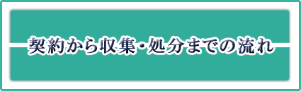 契約から収集・処分までの流れ